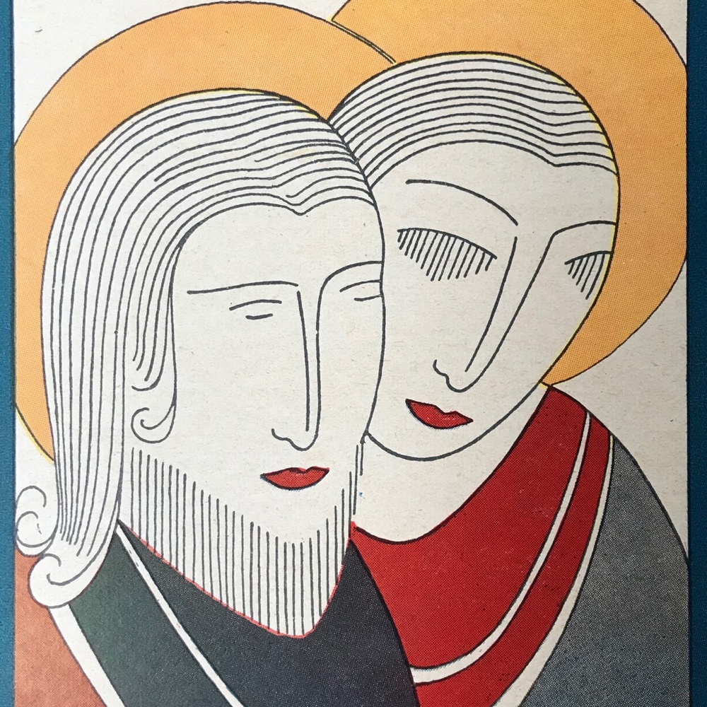 1942 WPA Art Poster Print Honor Mother Father DECO